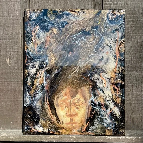 16”x20” Original Mixed Media Painting on Canvas Artwork - Picture 3 of 8